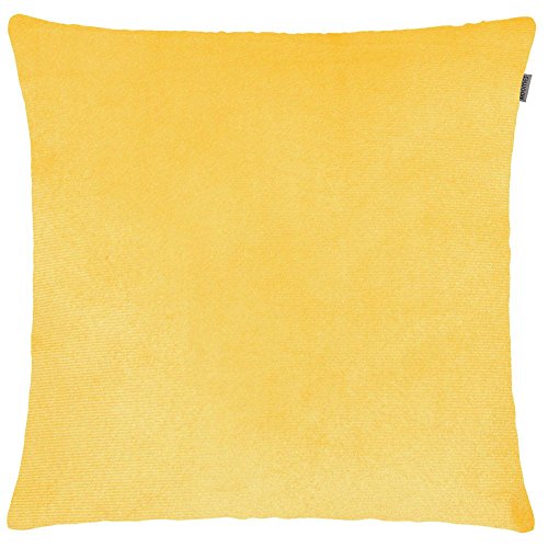 Capa de Almofada - Veludo - Amarelo - Adomes