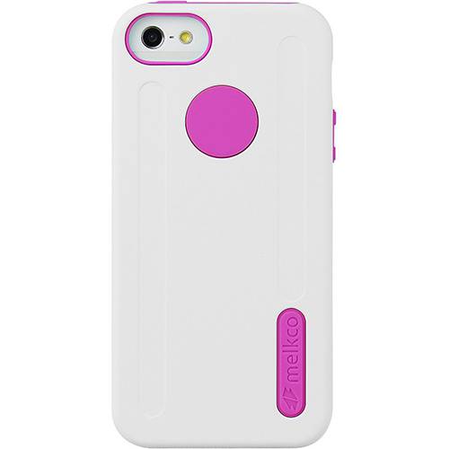 Capa de Celular para IPhone 5 e 5S Dupla Camada Branca/Rosa - IKase