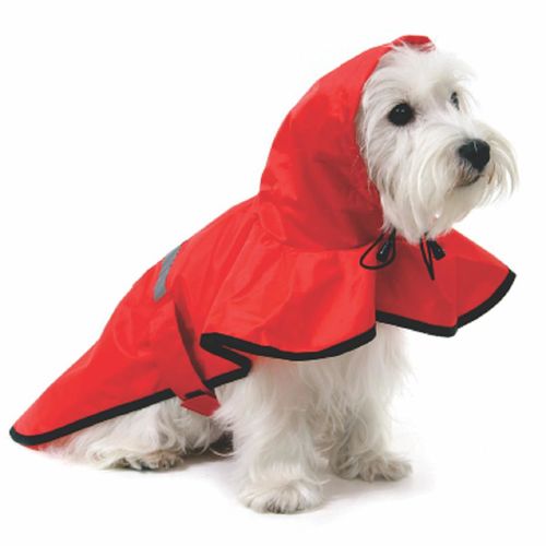 Capa de Chuva para Cachorro Vermelho Tm. EG
