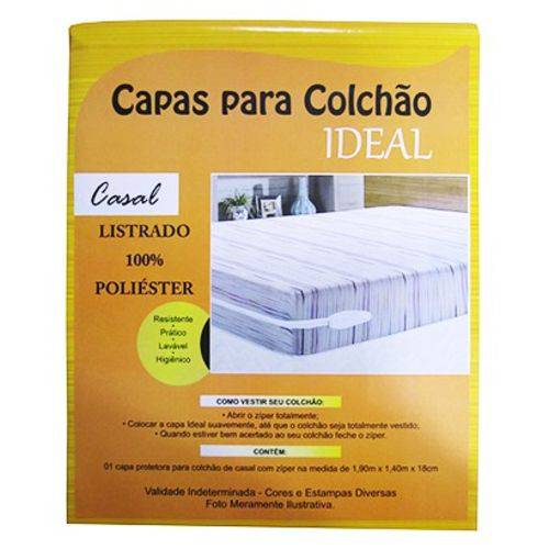 Capa de Colchão Casal Poliéster 190X140X18CM