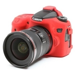 Capa de Silicone para Canon 70d - Vermelha