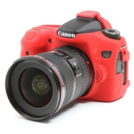 Capa de Silicone para Canon 70D - Vermelha