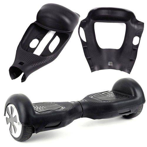 Capa de Silicone para Hoverboard Skate Elétrico 6,5 Polegadas Preta Mymax MFYF-C01