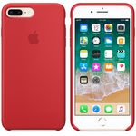 Capa de silicone para iPhone 8 Plus / 7 Plus - Vermelha