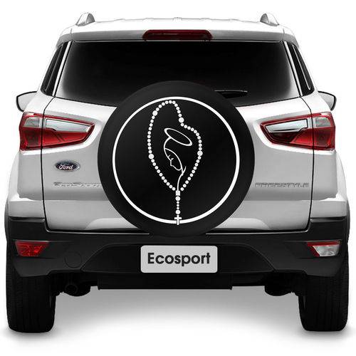 Tudo sobre 'Capa Estepe Ford Ecosport Vw Crossfox Citroen Aircross Gm Spin Nossa Senhora do Rosário com Cadeado'