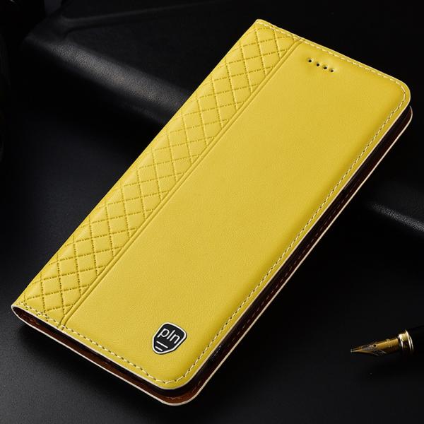 Capa Flip Pln Couro Motorola Moto G7 Power - Amarelo