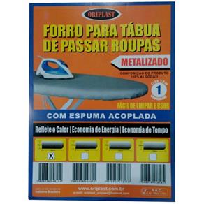 Capa / Forro para Tábua de Passar Roupa 100x45cm Metalizado - Única