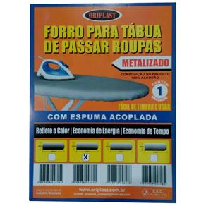 Capa / Forro para Tábua de Passar Roupa 110x45cm Metalizado - Única