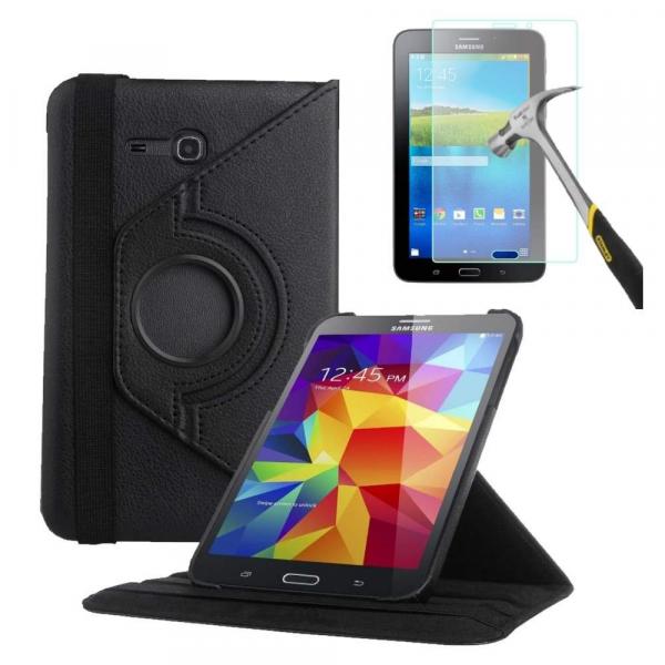 Capa Giratória Inclinável para Tablet Samsung Galaxy Tab3 7.0" SM-T110 / T111 / T113 / T116 + Película de Vidro - Lka