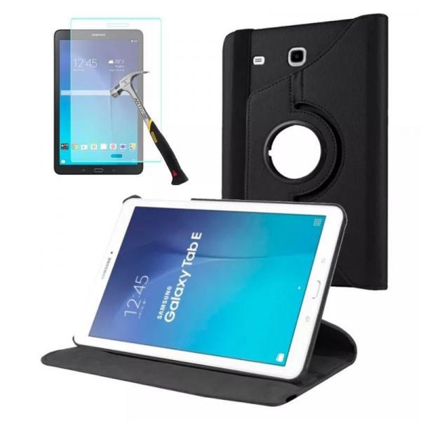 Capa Giratória para Tablet Samsung Galaxy Tab e 9.6" SM-T560 / T561 / P560 / P561 + Película de Vidro - Lka