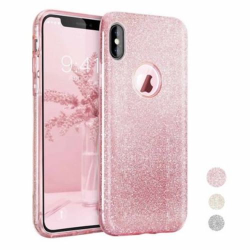 Capa Glitter Rosa IPhone X