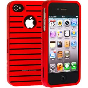 Capa Itrend Cah4-Lst1 Iphone4/4S Vermelho Vazado