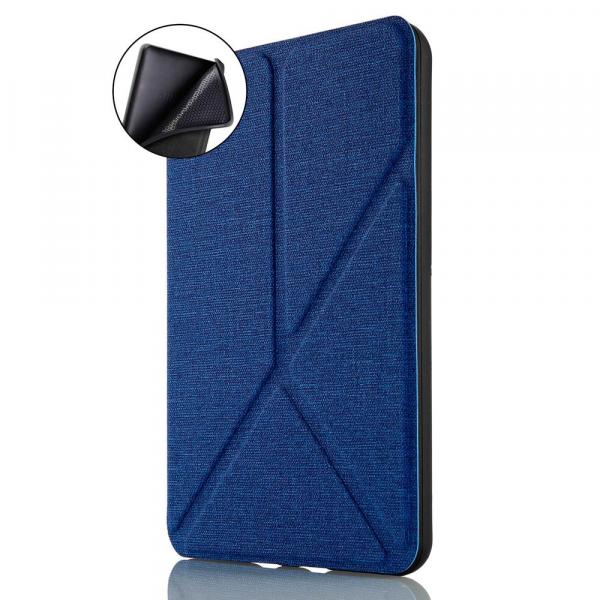 Capa Kindle 10a. Geração WB - Origami Auto Hibernação Sensor Magnético Silicone Flexível Estilo Tecido Azul