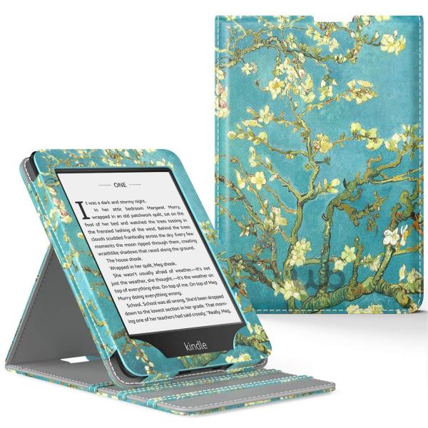 Capa Novo Kindle Paperwhite a Prova D'água WB Premium Vertical Auto Hibernação - Flores