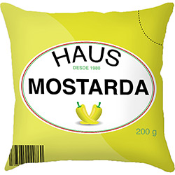 Capa para Almofada Mostarda Amarela Poliéster (40x40cm) - Haus For Fun