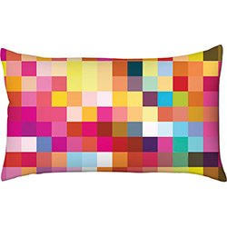 Capa para Almofada Pixel Colorida Poliéster (20x38cm) - Haus For Fun