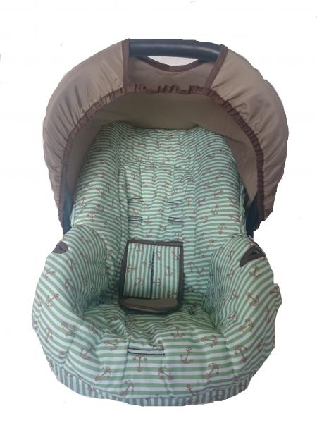 Capa para Bebê Conforto Multimarcas de 0 a 13 Kg Marinheiro Verde - Alan Pierre Baby