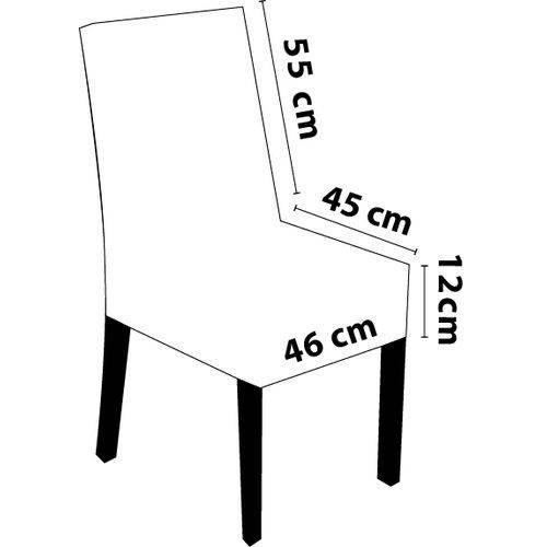 Capa para Cadeira de Malha Kit 6 Unidades Cor Preto