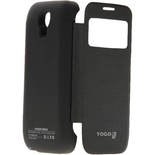 Tudo sobre 'Capa para Celular para Galaxy S4 Mini Protetora e Carregadora Plástico Rígido Preta Yogo'