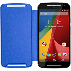 Capa para Celular para Moto G 2ª Geração Flip Shell Original Azul - Motorola