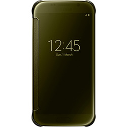Capa para Celular Proterora Galaxy S6 Policarbonato Clear View Dourada - Samsung