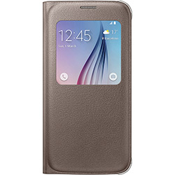Capa para Celular Proterora S View Policarbonato Dourada Galaxy S6 - Samsung