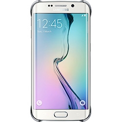 Capa para Celular Protetora Galaxy S6 EDGE Policarbonato Clear Transparente com Lateral Prata - Samsung