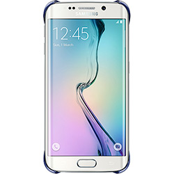 Capa para Celular Protetora Galaxy S6 EDGE Policarbonato Clear Transparente com Lateral Preta - Samsung