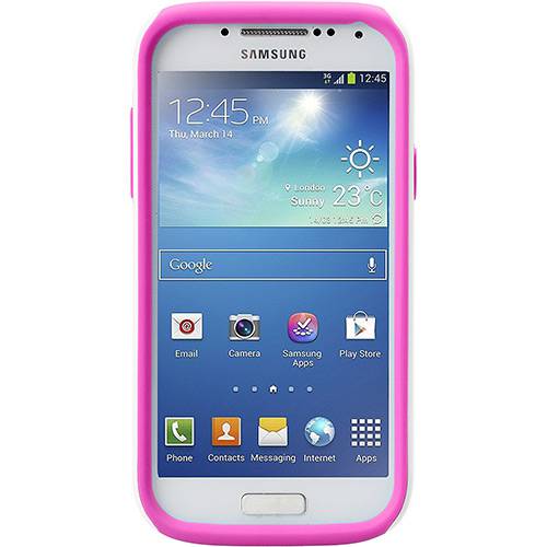 Capa para Celular Samsung Galaxy S5 Dupla Camada Kubalt Branca e Rosa com Película Protetora - Ikase