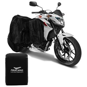 Capa para Cobrir Moto Proteção Impermeável Raios UV Térmica Biz CG Twister MT03 MT09 Harley Preta | Tamanho M