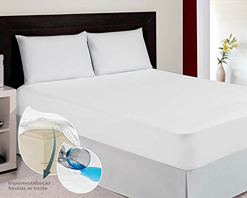 Capa para Colchão Solteiro Impermeável 88x188cm Branco Master Comfort Sleep Dry 00383-ML Master Comfort BRANCO Tecido