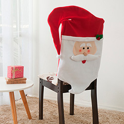 Tudo sobre 'Capa para Encosto de Cadeira Papai Noel 53cm - Orb Christmas'