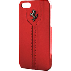 Capa para IPhone 5/5s Ferrari Couro Vermelho - IKase