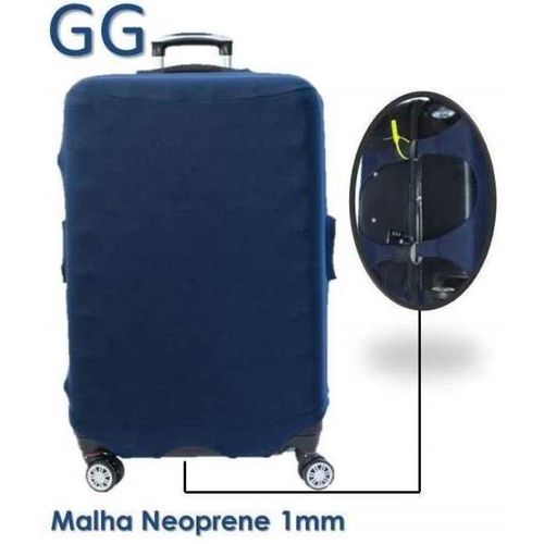 Capa para Malas de Viagem Malha Neoprene Azul Tam. Gg