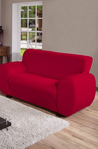 Capa para Sofa 2 Lug Canelada Vermelho Arte Cazza Vermelho