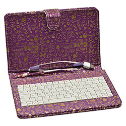 Capa para Tablet 7" com Teclado Wi CTP-125 USB 2.0 Micro USB Mini USB + Caneta Touch