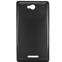 Capa para Xperia C / Dual em Silicone TPU Premium - Husky - Fumê