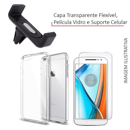 Capa + Película De Vidro Para Galaxy A9 A900 + Suporte Celular Air Frame