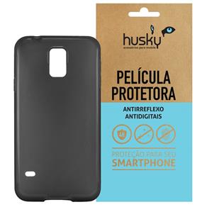 Capa + Película Fosca Galaxy S5 Silicone TPU Premium - Husky - Fumê