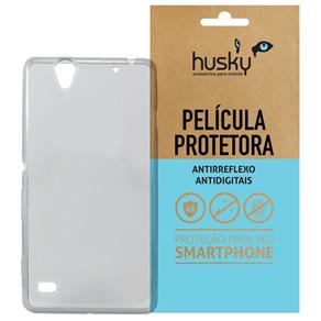 Capa + Película Fosca Sony Xperia C4 / Dual Silicone TPU Premium - Husky - Fumê