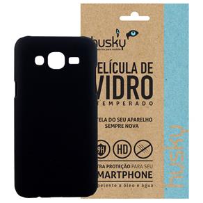 Capa + Película Vidro Galaxy J5 / Duos Policarbonato Fosco - Husky