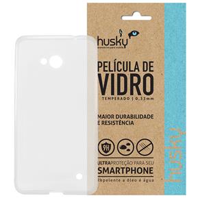 Capa + Película Vidro Lumia 640 / Dual Silicone TPU Premium - Husky - Transparente
