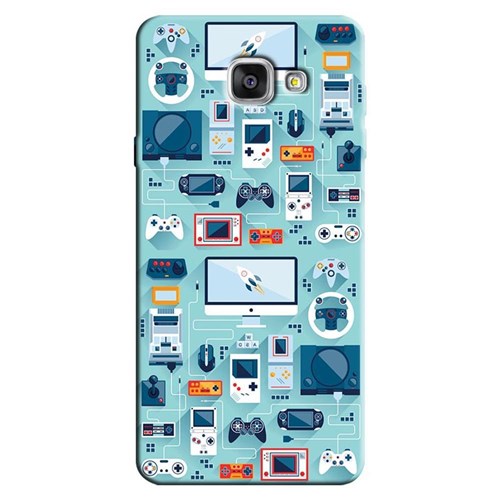 Capa Personalizada Exclusiva Samsung Galaxy A7 2016 SM-A710 Vintage Vídeo Games - VT13