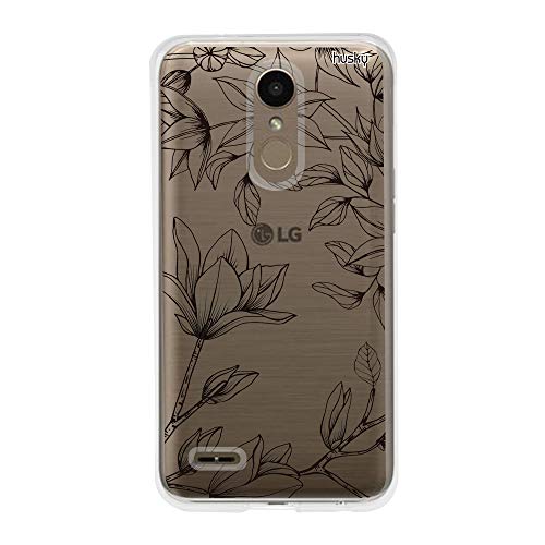 Capa Personalizada para K11+ (Plus) | Alpha - Flores Traços - Husky, Husky, Capa Protetora para Celular, Preto