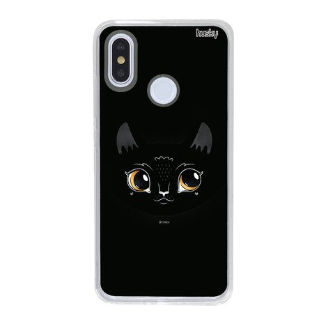 Capa Personalizada para Mi 8 - Gato Preto Sponchi - Husky