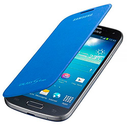Capa Prote Flip Cover Samsung Azul Galaxy S4 Mini
