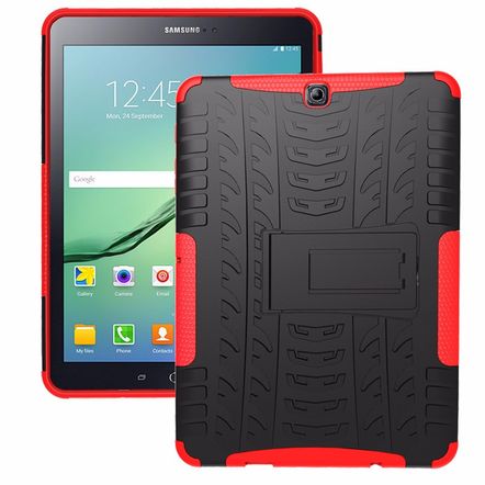 Capa Protetora Armadura 2x1 para Samsung Galaxy Tab a 9.7 - P550-Vermelha