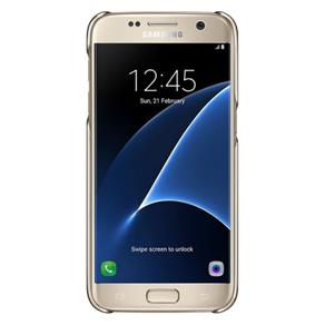 Capa Protetora Clear Cover Samsung Galaxy S7 - Dourada