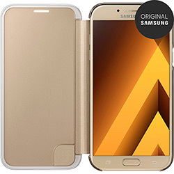 Capa Protetora Clear View Cover Galaxy A7 Dourada - Samsung