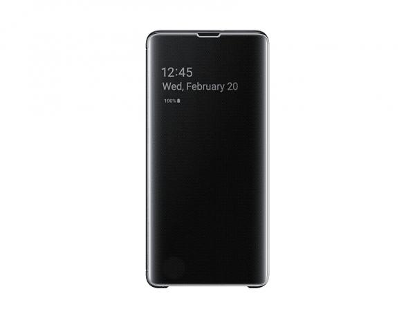 Capa Protetora Clear View Samsung Galaxy S10 Plus Preta